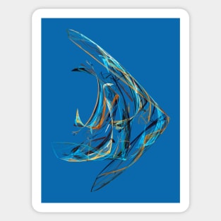 Line Drawings - Angelfish Sticker